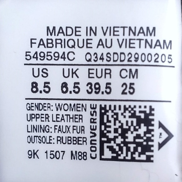 Plum-Brown Fleece-Lined Hi-top Suede Converse 8.5 - Picture 4 of 4